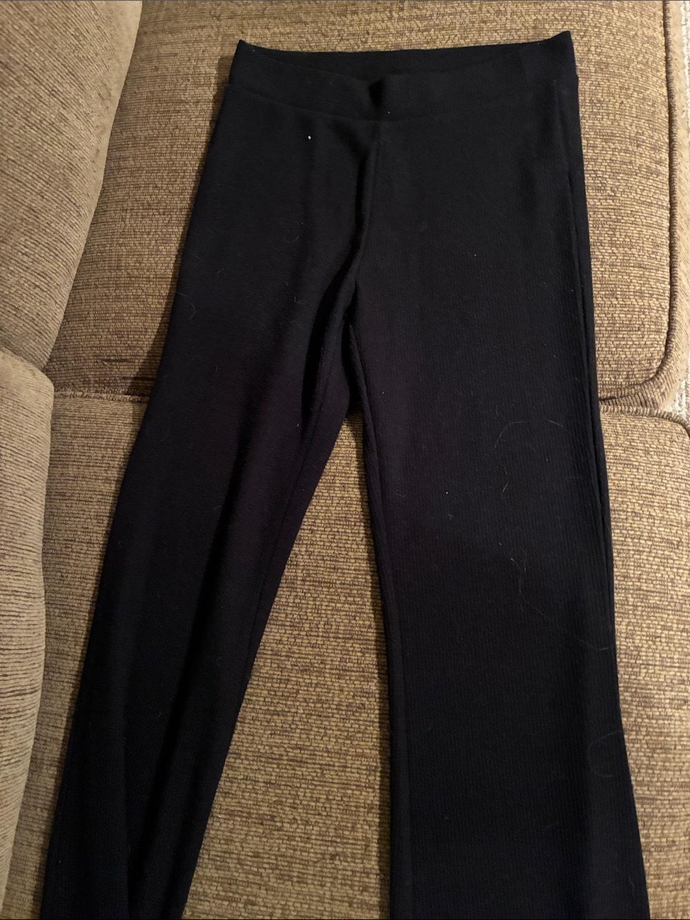 Garage Black Ribbed Stretch Leggings